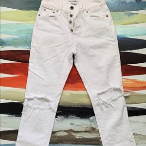 White Ripped Skinny Jeans